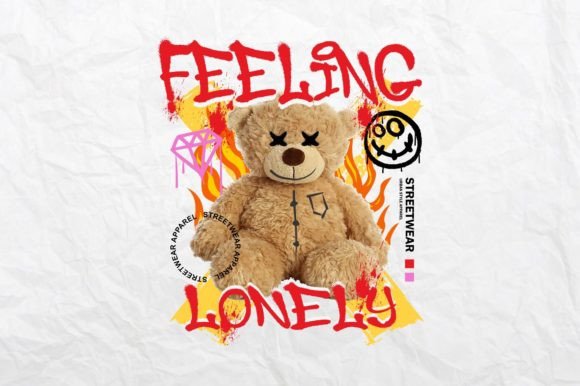 Bear Doll T Shirt Design - Streetwear