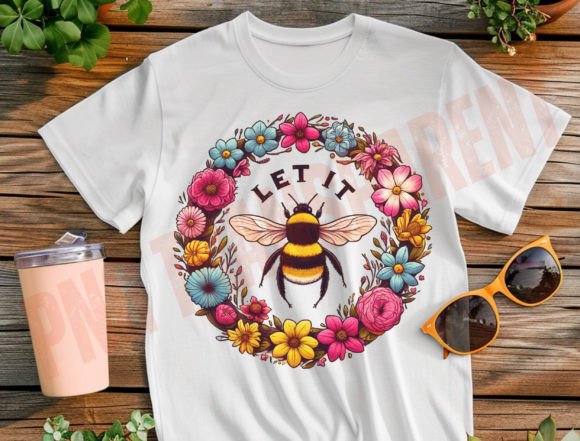 Bee Sublimation Design: Fresh Spring PNG Graphics