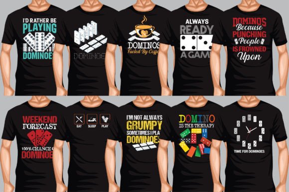 Dominos T-Shirt Design Bundle: A Sublimation Asset for Creative Projects