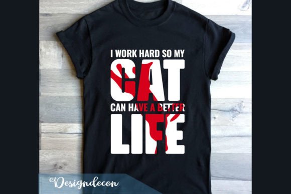 Funny Cat Dad T-Shirt Design SVG