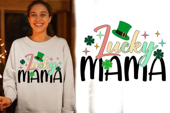 Retro Lucky Mama St. Patrick Tee Design: A Creative Asset for Modern Projects